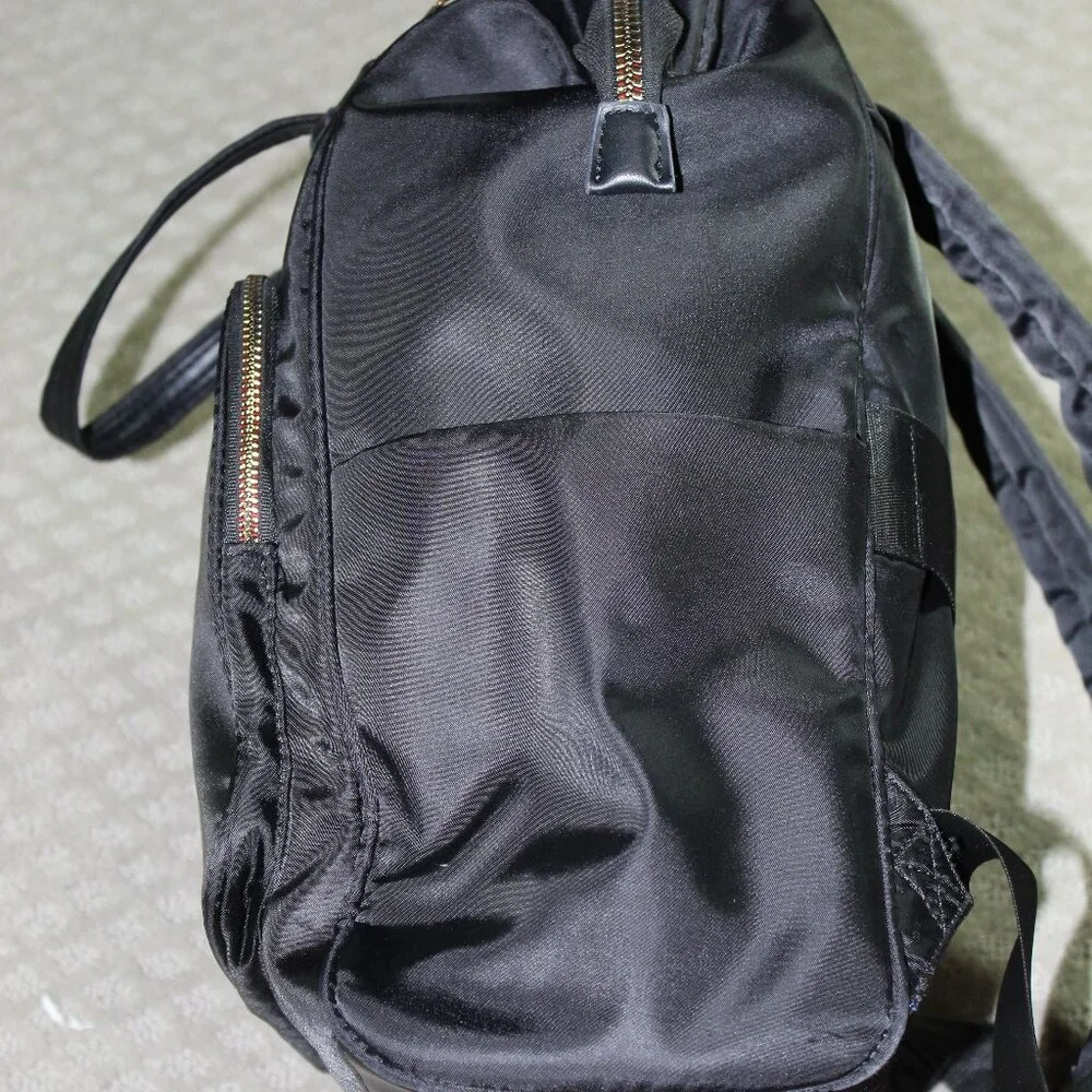 Joan & David Black Nylon Laptop Travel Backpack Bag EUC